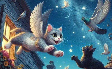 Kedi, Güvercinler Arasında Uçuşa Geçti, Sosyal Medyada İzlenme Rekorları Kırıyor!